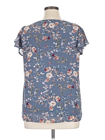 Allegra K Short Sleeve Blouse (view 2)