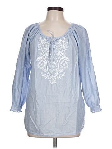 Chaps 3/4 Sleeve Blouse (view 1)