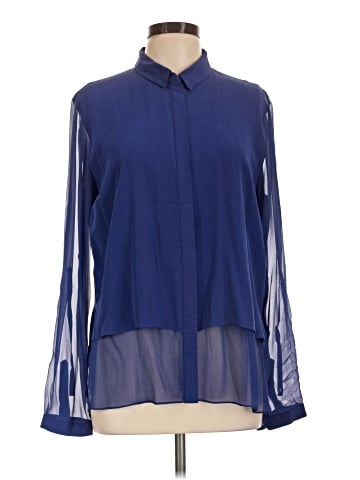 Elie Tahari Long Sleeve Silk Top (view 1)