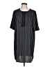 BCBGMAXAZRIA 100% Polyester Stripes Black Casual Dress Size L - photo 1