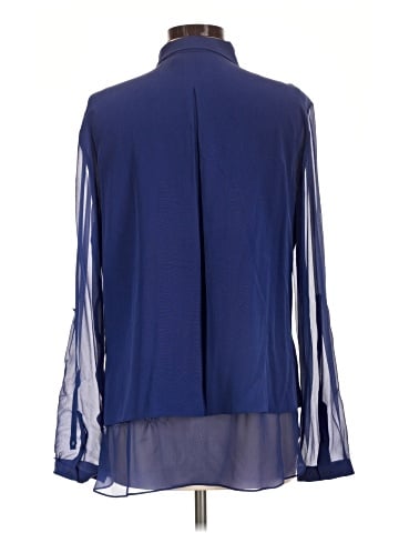 Elie Tahari Long Sleeve Silk Top (view 2)