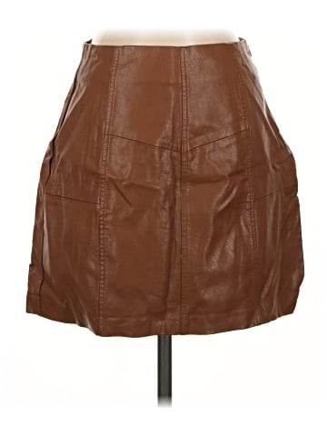 Stradivarius Faux Leather Skirt (view 1)