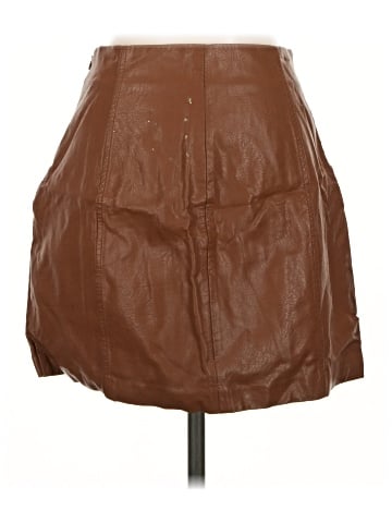 Stradivarius Faux Leather Skirt (view 2)
