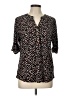 Anne Klein Polka Dots Black 3/4 Sleeve Blouse Size L - photo 1