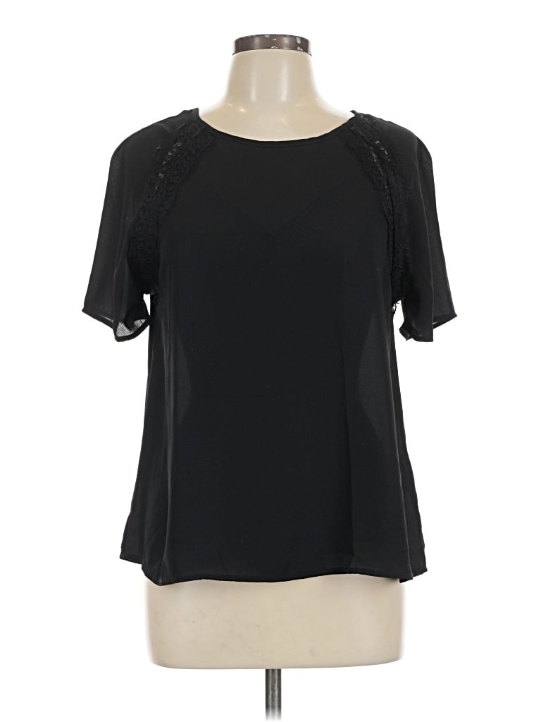 Pre-owned The Impeccable Pig Short Sleeve Blouse In Black