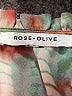 Rose + Olive 100% Polyester Tie-dye Green Short Sleeve Blouse Size L (estimated) - photo 7