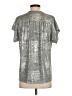 Elliott Lauren Metallic Silver Short Sleeve Blouse Size S - photo 2