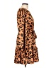 Umgee 100% Polyester Animal Print Orange Casual Dress Size L - photo 4