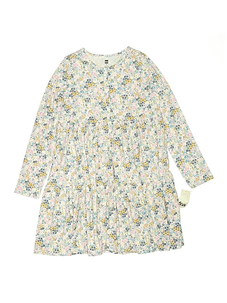 Pre-owned Tea Kids' Dress In Ivory