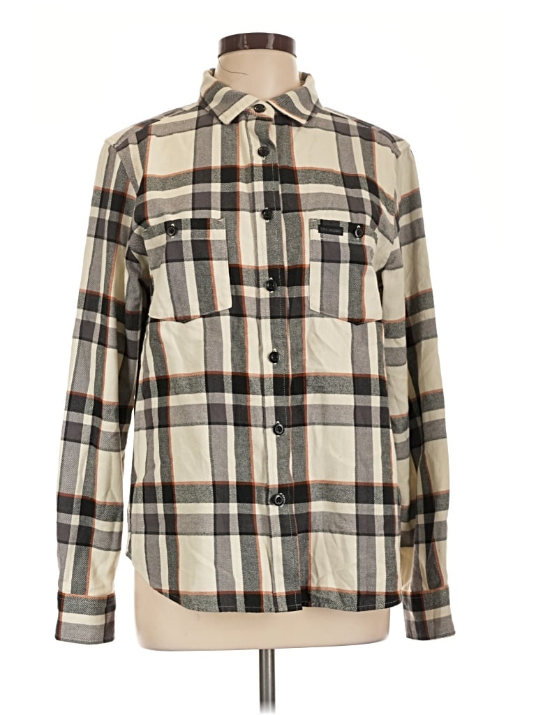 Pre-owned Topo Designs Long Sleeve Button Down Shirt In Tan
