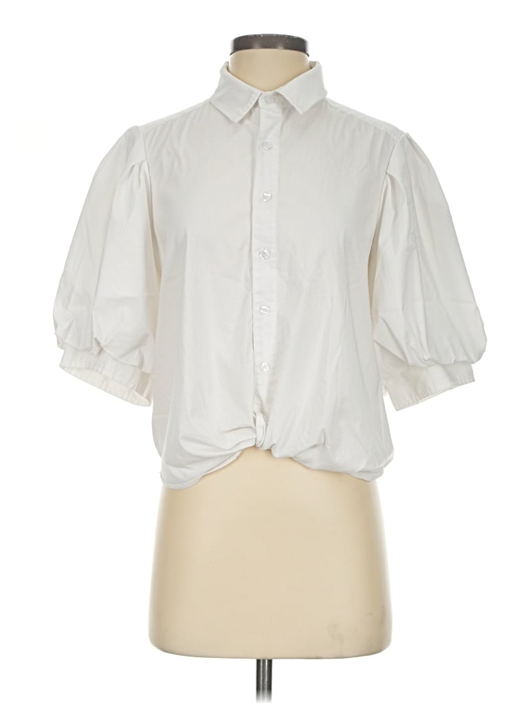 Pre-owned Finley 3/4 Sleeve Blouse In Ivory