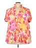 Sunny Leigh 100% Polyester Pink Short Sleeve Blouse Size 3X - photo 1