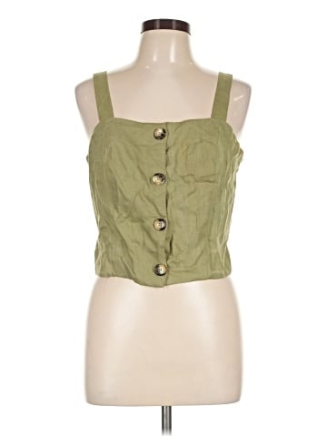 Line & Dot Sleeveless Button-Down Shirt (view 1)