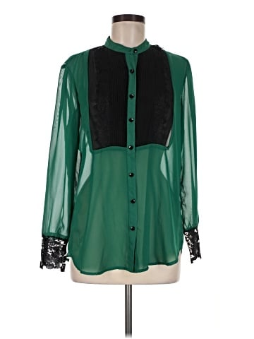 August Silk Long Sleeve Blouse (view 1)