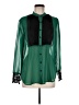 August Silk 100% Polyester Green Long Sleeve Blouse Size M - photo 1