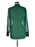 August Silk 100% Polyester Green Long Sleeve Blouse Size M - photo 2