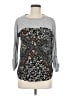 Rewind 100% Polyester Gray 3/4 Sleeve Top Size M - photo 1