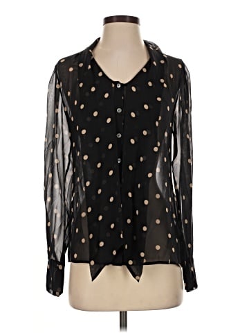L.K. Bennett Long Sleeve Silk Top (view 1)