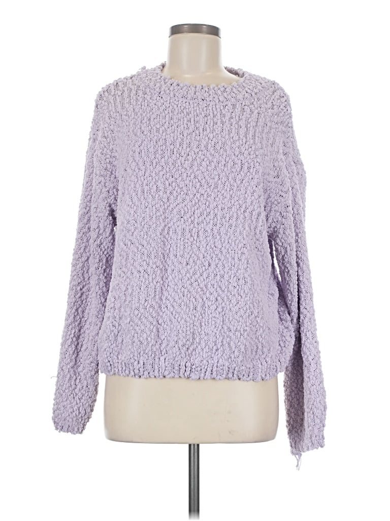 Pre-owned Divided By H&m Pullover Sweater In Purple