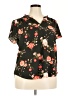 41Hawthorn 100% Polyester Floral Black Short Sleeve Blouse Size XXL - photo 1