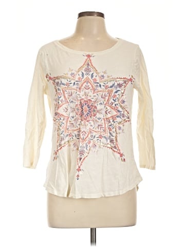 Lucky Lotus 3/4 Sleeve Top (view 1)
