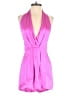 Glam 100% Polyester Solid Pink Romper Size M - photo 1