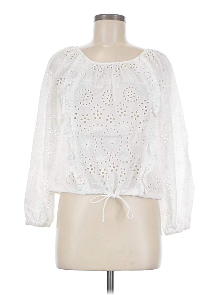 Pre-owned J By Joie 3/4 Sleeve Blouse In White