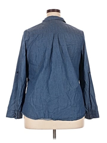 Lane Bryant 3/4 Sleeve Button-Down Shirt (view 2)