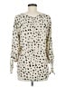 Papermoon 100% Polyester Animal Print Ivory Long Sleeve Blouse Size M - photo 2