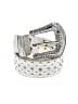 Unbranded 100% Leather Silver Leather Belt Size L - photo 1