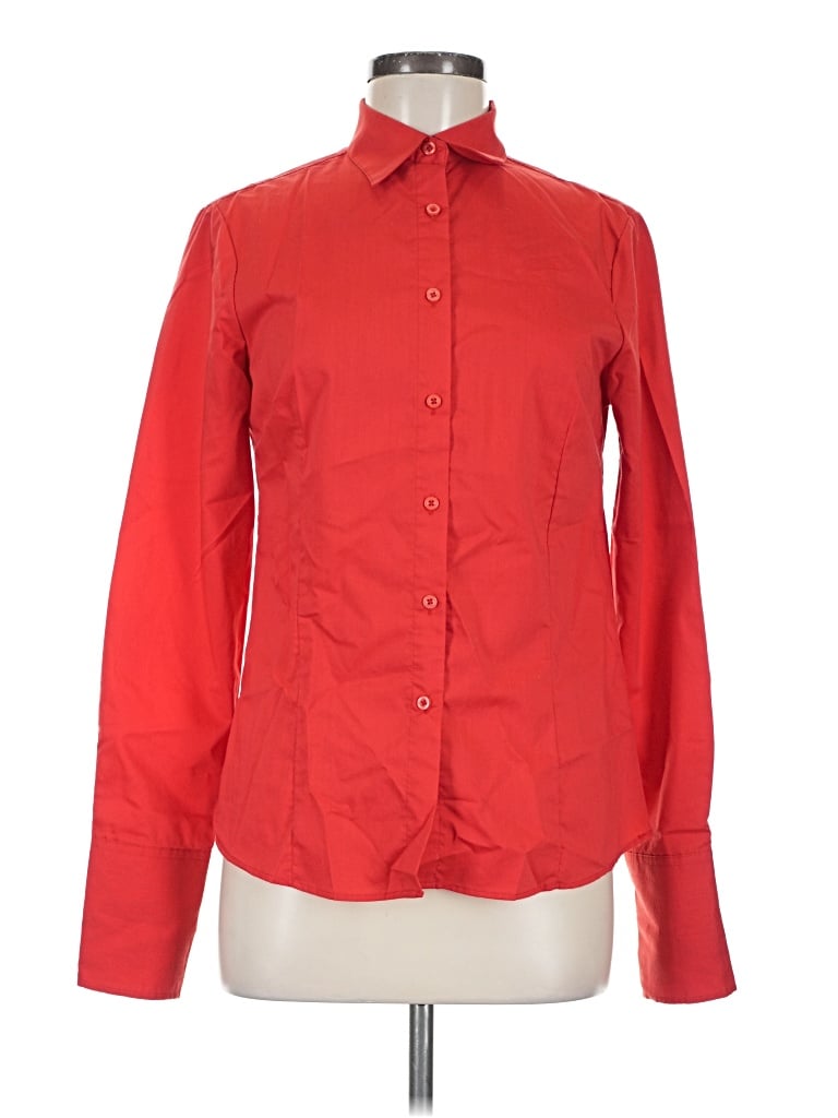 Pre-owned Doublju Long Sleeve Blouse In Red