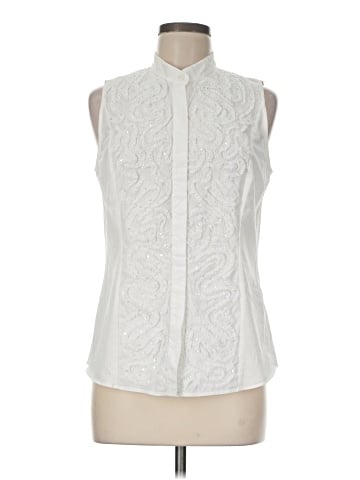 Lafayette 148 New York Sleeveless Button-Down Shirt (view 1)