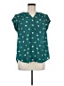 41Hawthorn Stars Teal Short Sleeve Blouse Size M - photo 1