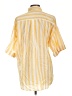 Assorted Brands Stripes Yellow 3/4 Sleeve Button-Down Shirt Size L - photo 2