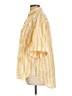 Assorted Brands Stripes Yellow 3/4 Sleeve Button-Down Shirt Size L - photo 5