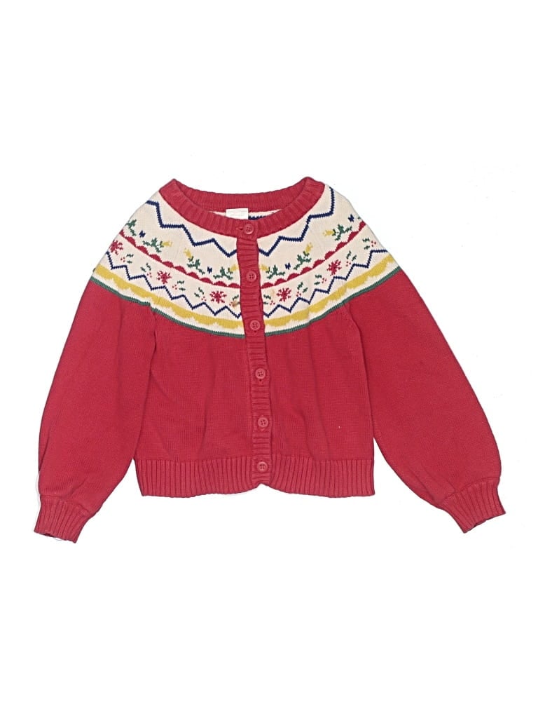 Pre-owned Hanna Andersson Kids' Cardigan Sweater In Red