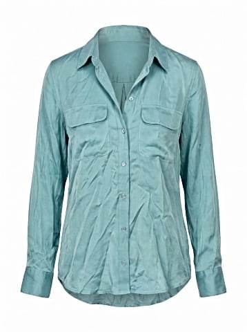 Equipment Long Sleeve Silk Top (view 1)