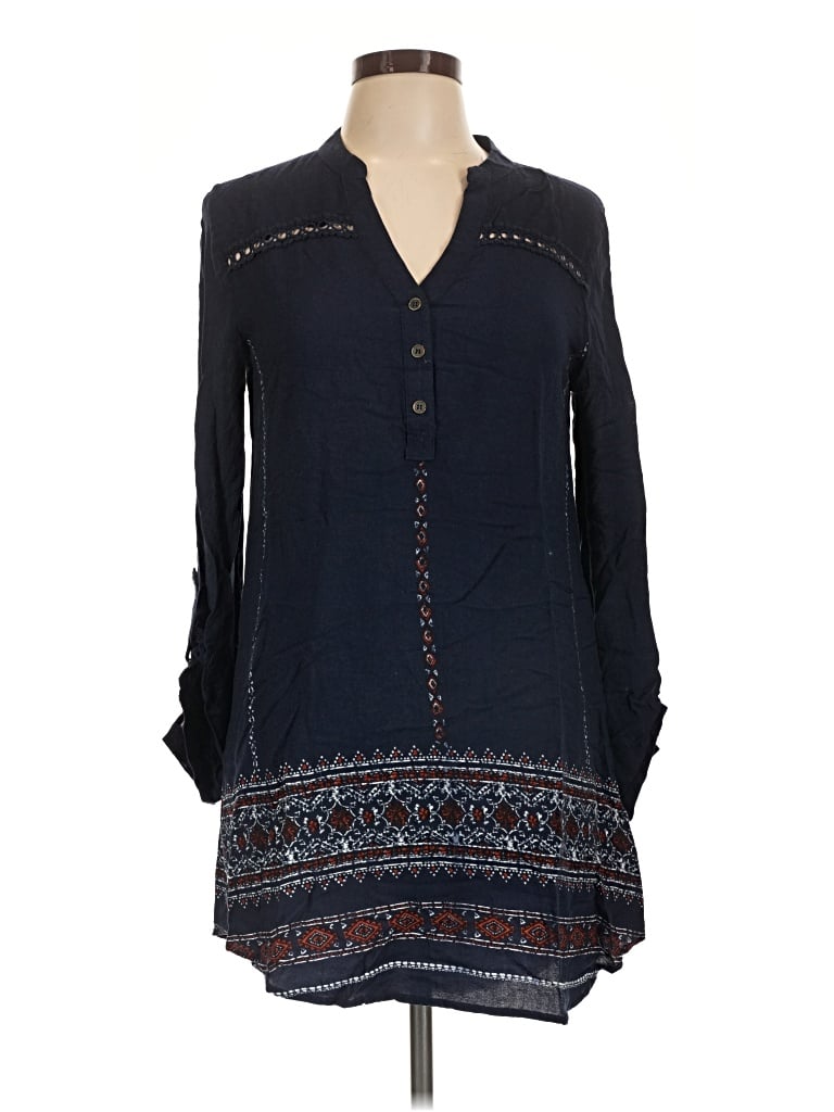 Pre-owned Blu Pepper Long Sleeve Blouse In Blue