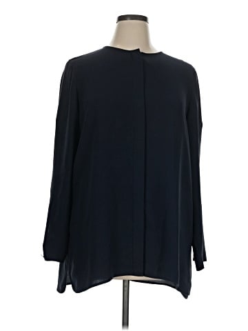 Lafayette 148 New York Long Sleeve Silk Top (view 1)
