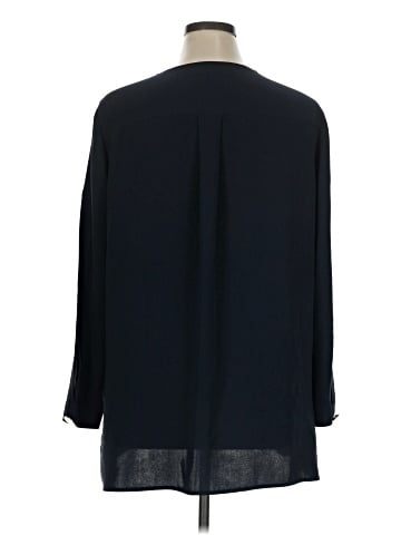 Lafayette 148 New York Long Sleeve Silk Top (view 2)