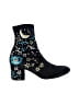 Valentino 100% Leather Stars Black Blue Ankle Boots Size EU 36 1/2 - photo 1