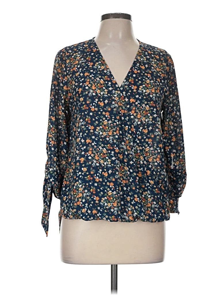 Pre-owned Weston Long Sleeve Blouse In Blue