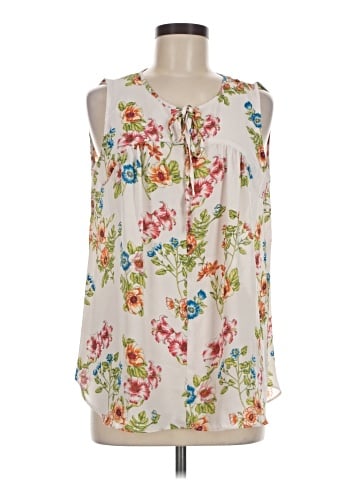 Rose + Olive Sleeveless Blouse (view 1)