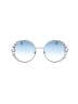 Fendi Silver Blue Round Sunglasses One size - photo 2