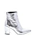 Zadig & Voltaire 100% Leather Metallic Silver Ankle Boots Size EU 38 - photo 1