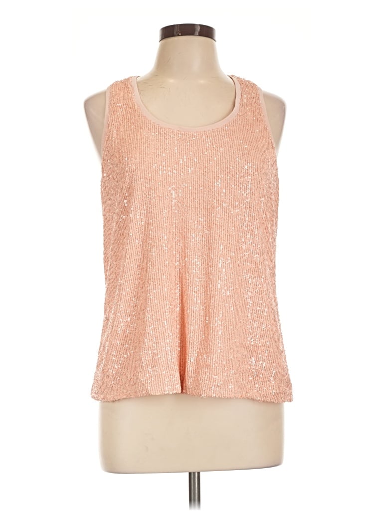 Trina Turk Sleeveless Top Orange Halter Neckline Tops