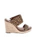 Dolce Vita Animal Print Brown Wedges Size 7 - photo 1
