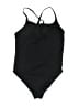 Summer Mae Solid Black One Piece Swimsuit Size L - photo 2