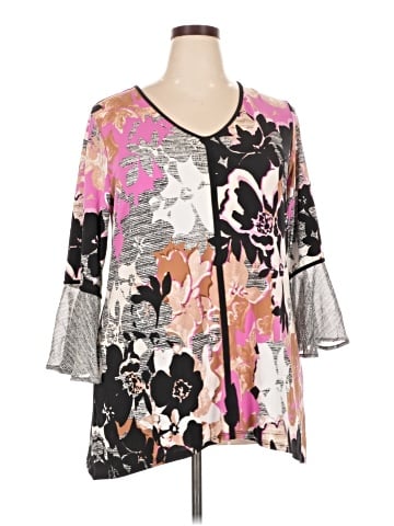 JM Collection 3/4 Sleeve Blouse (view 1)