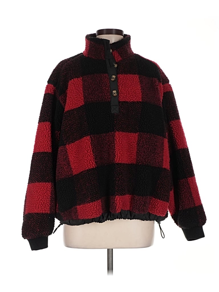 Pre-owned American Eagle Outfitters Fleece Jacket In Red